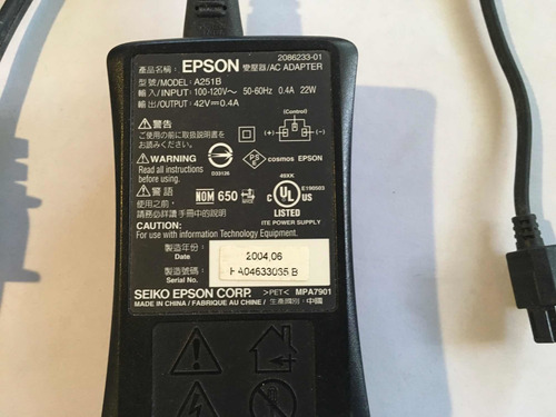 Epson Adaptador De Corriente 42 V 0.4 A