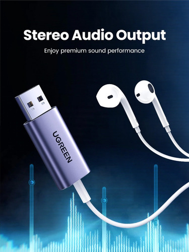 Imagen 5 de 10 de Adaptador Audio + Micro Usb 2.0 A Plug 3.5mm Hembra Ugreen