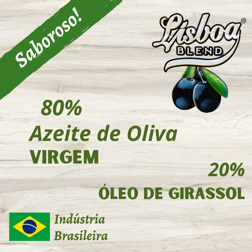 Azeite 5l De Oliva Virgem 80% - Caixa Com 4 Galões