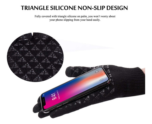 Guantes De Invierno Trendoux Térmicos Pantalla Táctil Para H Color Diseño De La Tela