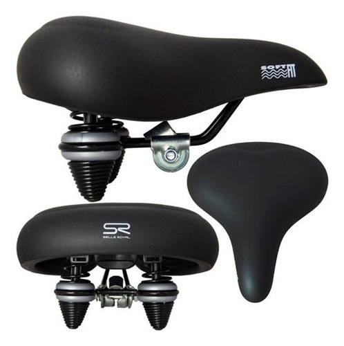 Selim Soft Bicicleta Fit Gel Selle Royal 2 Molas Confortável