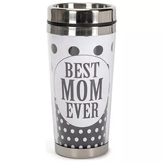 Best Mom Ever Black White Polka Dot 16 Ounce Stainless ...