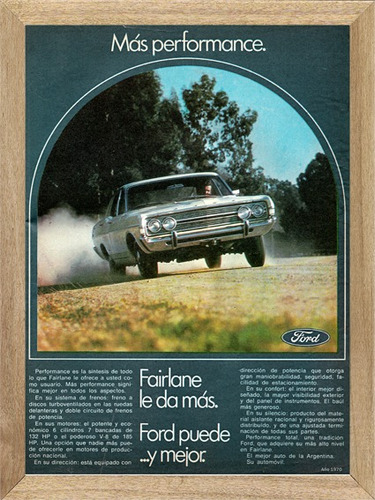 Ford Fairlane Cuadros Publicidad Poster Carteles   X202