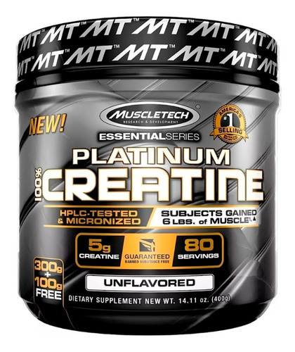 Muscletech Platinum 100% Creatina Suplemento 400gr Local