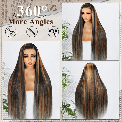 Peluca De Cabello Humano 10 Balayage Sin Pegamento Hd