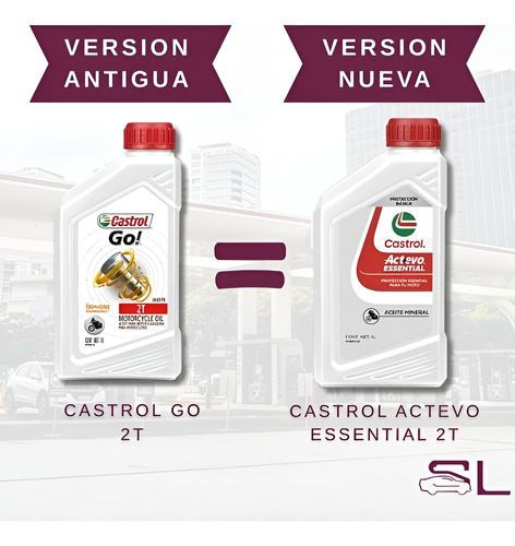 Pack Aceite Para Motor 2t Castrol Actevo Essential 3 Litros