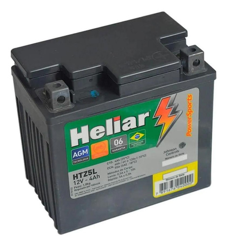 Bateria Heliar 4ah Selada P/ Moto Pop 100 2007-2015