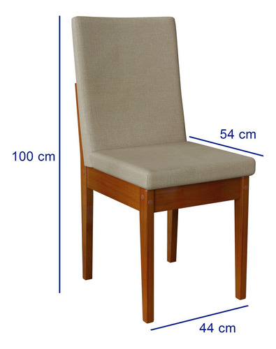 Conjunto Mesa De Jantar 4 Lugares Madeira Mesa Cf