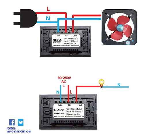 Interruptor Wifi Inteligente Sonoff Touch De T1 Apagador