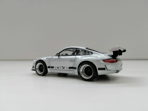Pop Race Porsche Rwb 997 #130 Escala 1:64 Plateado (Usado)