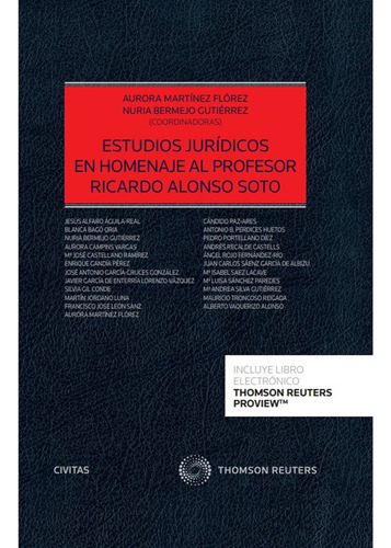 Estudios Juridicos En Homenaje Al Profesor Ricardo Alonso S