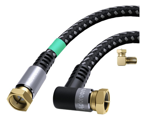 Adoreen Cable Coaxial De 3 Pies Ángulo Recto Y Rg6 De 90 