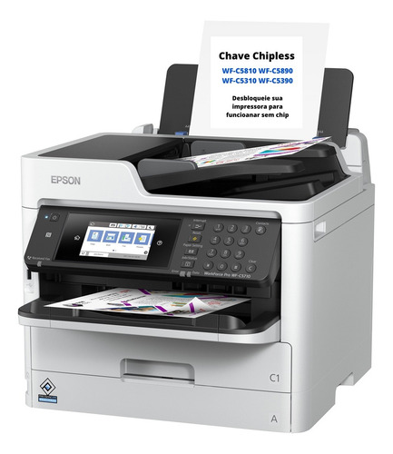 Reset Chipless P/ Uso Em Epson Wf-c5890 Wf-c5810 Wf-c5390
