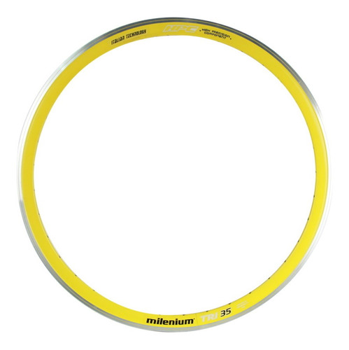 Rin Tubular Milenium 25-622 Amarillo Doble Pared Bicicleta