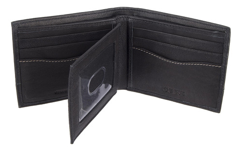 Capa De Couro Wallet Guess Para Homens Preta/branca