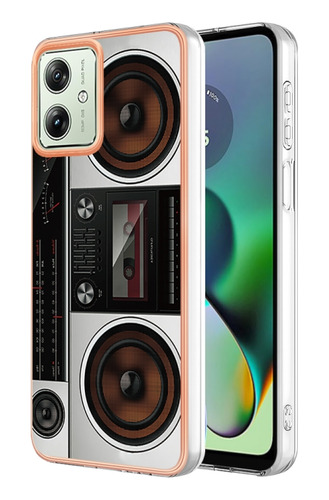 Funda De Teléfono Retro Radio Imd Tpu Para Motorola Moto G54