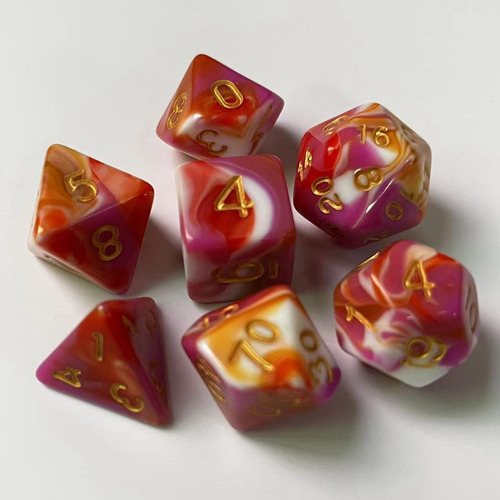 3 X 7 Peças De Dados De Quatro Cores, Dados De Jogo De