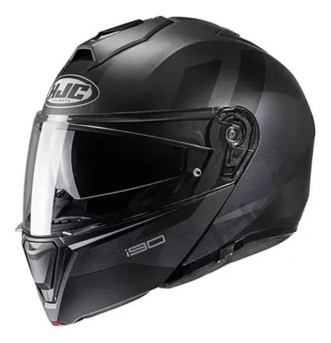 Casco Rebatible Hjc I90 Syrex Mc5sf Negro Gris Mate