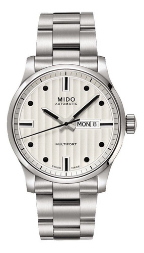 Reloj Mido, Multifort Automatic, M005.430.11.031.80 Color de la correa: plateado, color del bisel, plateado, color de fondo grande