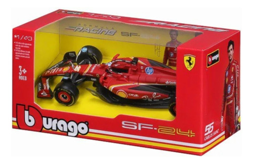 Auto F1 Ferrari Sf-24 2024 #55 Sainz Escala 1:43 Bburago