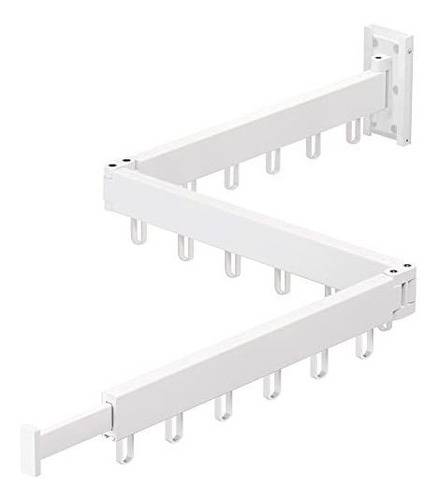 Tendedero De Pared Retractil, Plegable  Blanco 130cm