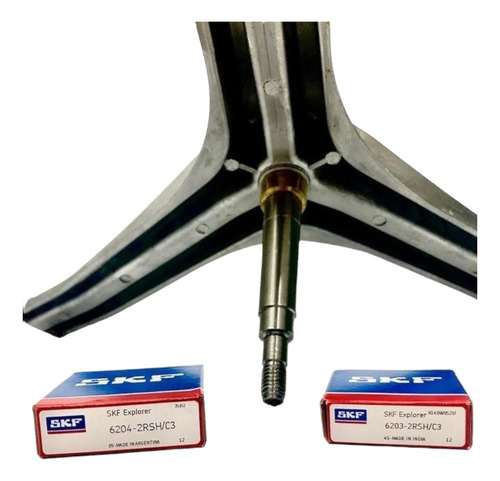 Kit Soporte Eje Lavarropas Para Electrolux Elaf07w