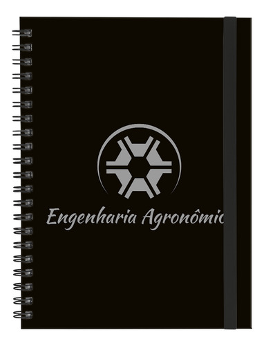 Caderno Universitário Plus Profissões Preto Prata 1 Matéria Cor Eng. Agronômica