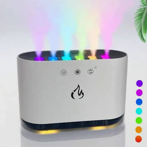Humidificador Fuego Llama Difusor Ultrasónico 900ml Blanco