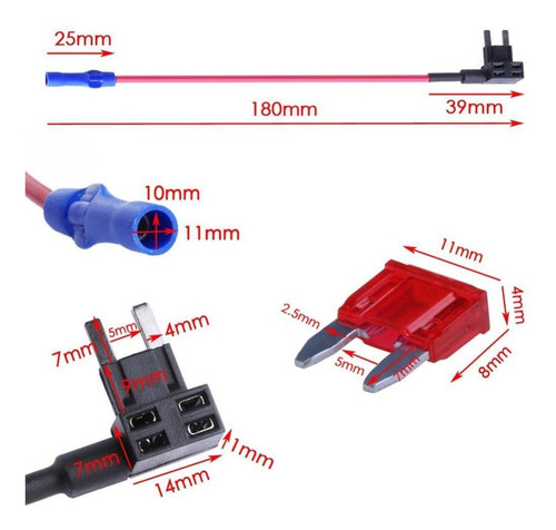6 X 2pcs Circuit Fuse Tap Atc Holder Low Profile Plug & Fuse
