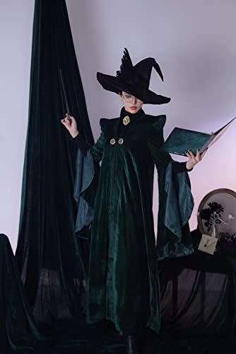 Meicogo Mujeres Profesora Bruja Cosplay Disfraz Halloween Ma