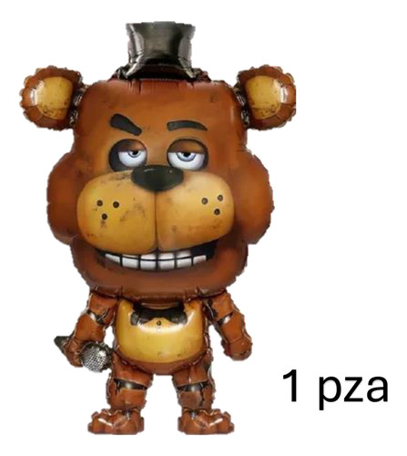 Set 5 Globos Metalicos Five Nights At Freddys Decoracion Marrón Freddyfazbear