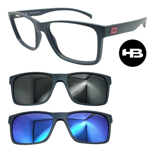 Oculos Hb Switch 0339 Com 2 Clipons - Escolha As Cores