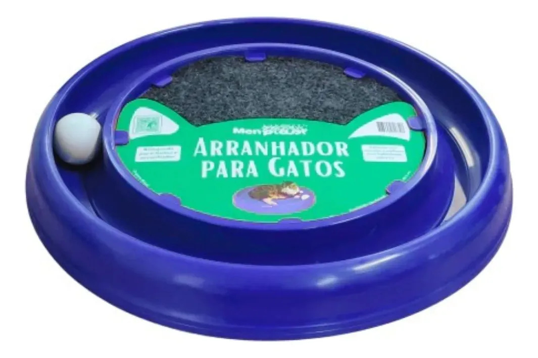 Arranhador Para Gato Plástico 40,5cm Azul