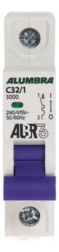 Disjuntor Alumbra Unipolar Curva C32/1 A