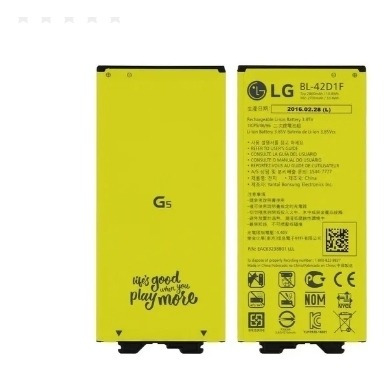 Batería Pila LG G5 Bl-42d1f H840 H820 Vs987 Tienda