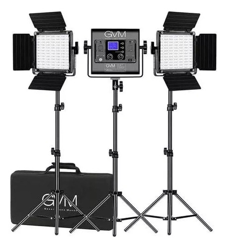 Gvm Rgb Led Video Lighting Kit 800d App Control 3 Lights