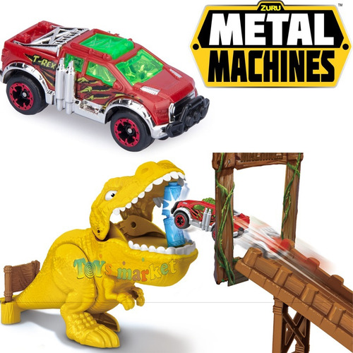Imagen 5 de 9 de Pista Dinosaurio Metal Machines Zuru Dino Con Auto Wheels
