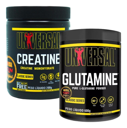 Suplemento En Pó Universal Nutrition Kit Creatina E Glutamina Creatina Glutamina Boa X 300g
