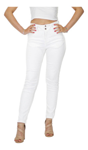 Pantalón Britos Jeans Mujer Skinny Blanco 024707