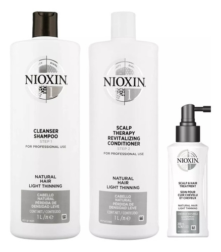 Nioxin 1 Tratamiento Densificador Cabellos Naturales 1000ml