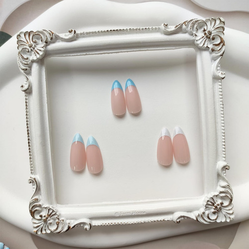 24 Piezas De Punta Francesa Prensa En Las Uñas Uñas Falsas R