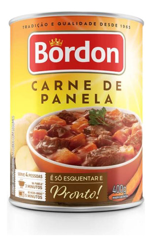 Carne Bovina Enlatada Cubos Cenoura E Batata Bordon 400g