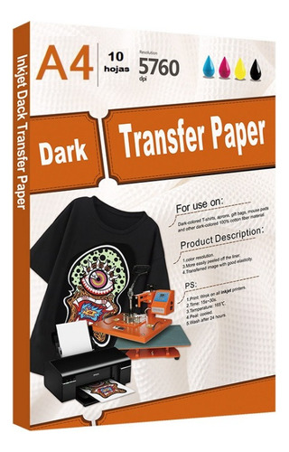 Transfer Dark Premium - Papel Transfer - Tela Oscura Resma 