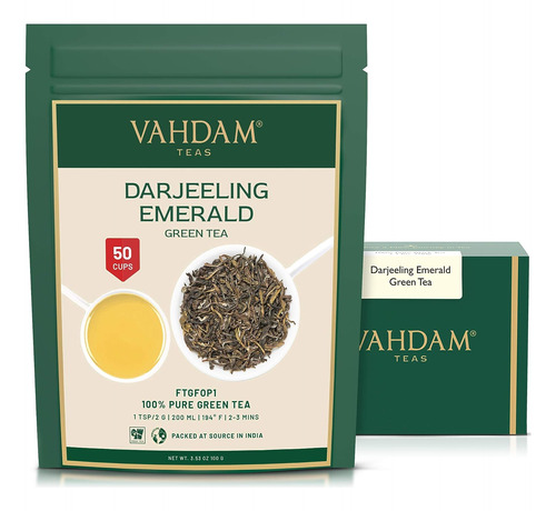 , Darjeeling - Hojas Sueltas De Té Verde Esmeralda (50 Tazas