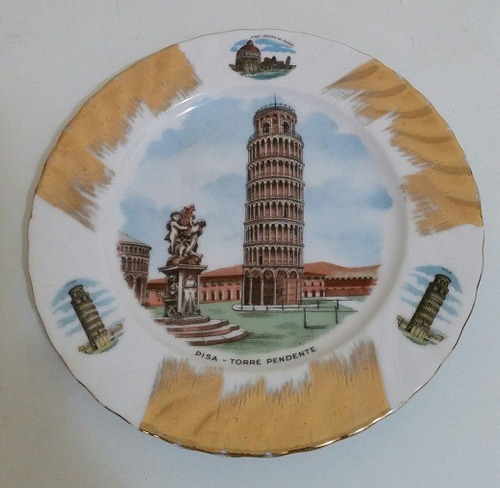 Plato Decorativo Torre De Pisa Italia