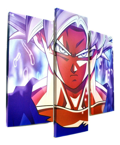 Cuadros Tripticos De Goku Ultra  90x80. Bastidor Madera. 