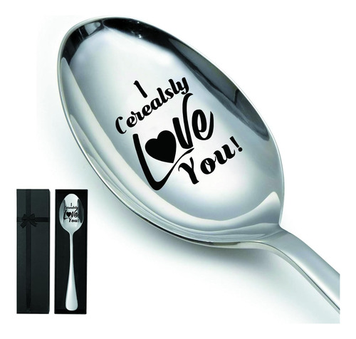 I Cereal Loves You, Divertida Cuchara De Acero Inoxidable Gr