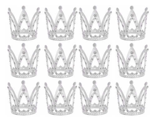 12 Pcs Diadema Completa Con Forma De Corona De Reina De Cri