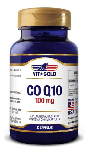 Coenzima Q10 100mg - 30 Cápsulas - Vitgold