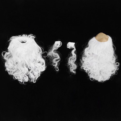 Set De Peluca Y Barba De Pelo Facial Falso, Disfraz Rizado S